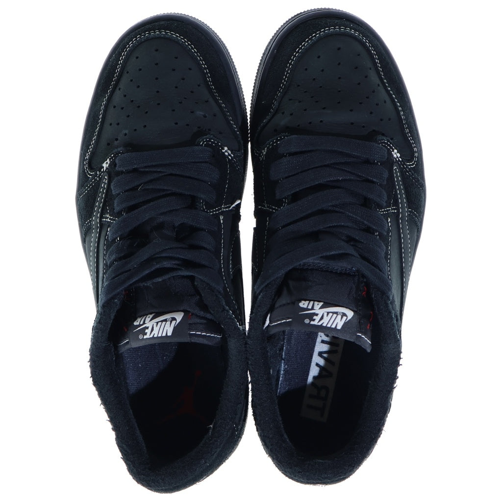 NIKE(ナイキ) AIR JORDAN1 LOW BLACK PHANTOM エアジョーダン1 ブラックファントム レザーローカットスニーカー ブラックUS8/26cm DM7866-001