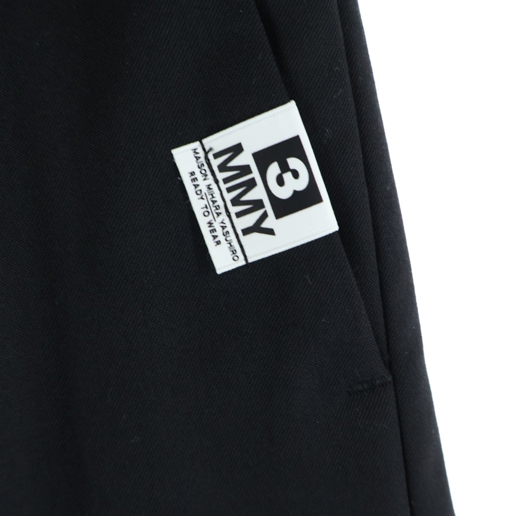 MAISON MIHARAYASUHIRO(メゾンミハラヤスヒロ) DRY WOOL TROUSERS ドライウールトラウザー ワイドシルエットパンツ ブラック K15PT312 レディース