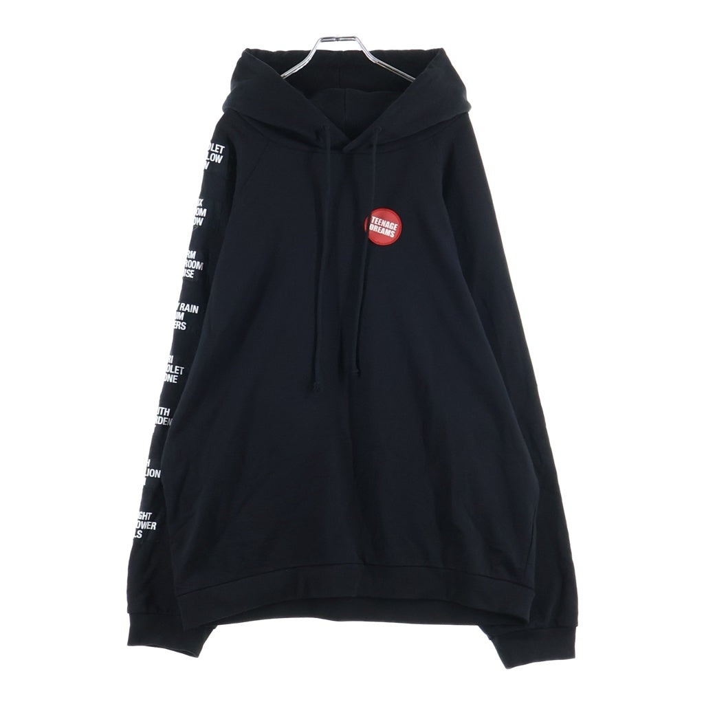RAF SIMONS(ラフシモンズ) 21SS Teenage Dreams Oversized Hoodie ティーンエイジ ドリームズ オーバーサイズド フーディー パーカー ブラック 211-M175D