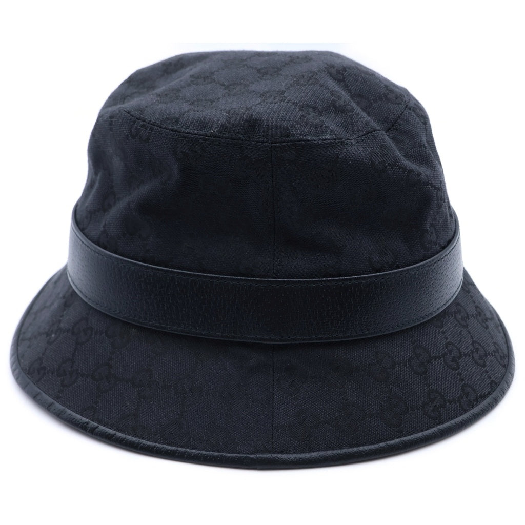 GUCCI(グッチ) GGキャンバス バケットハット ブラック 576587 4HG53 レディース