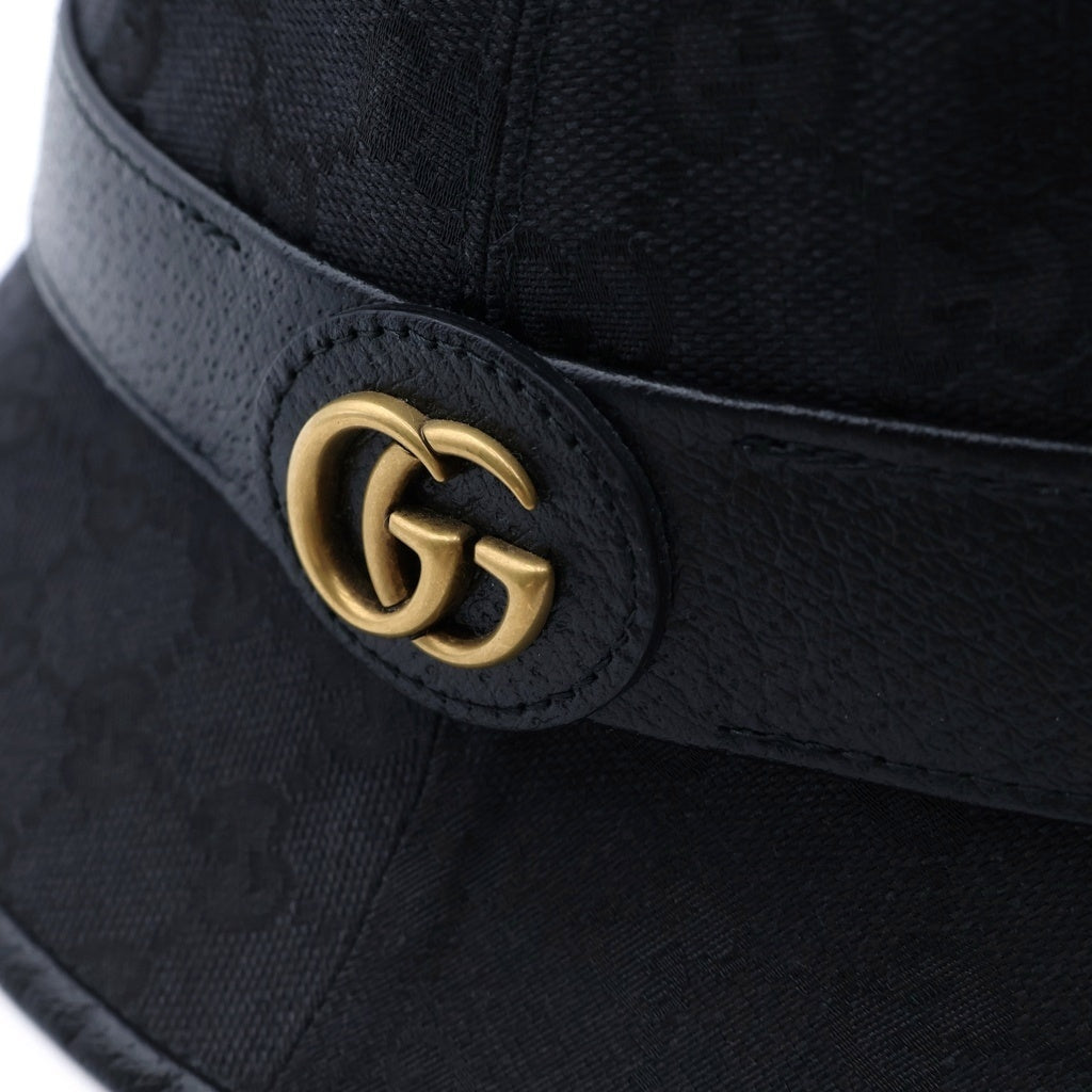 GUCCI(グッチ) GGキャンバス バケットハット ブラック 576587 4HG53 レディース