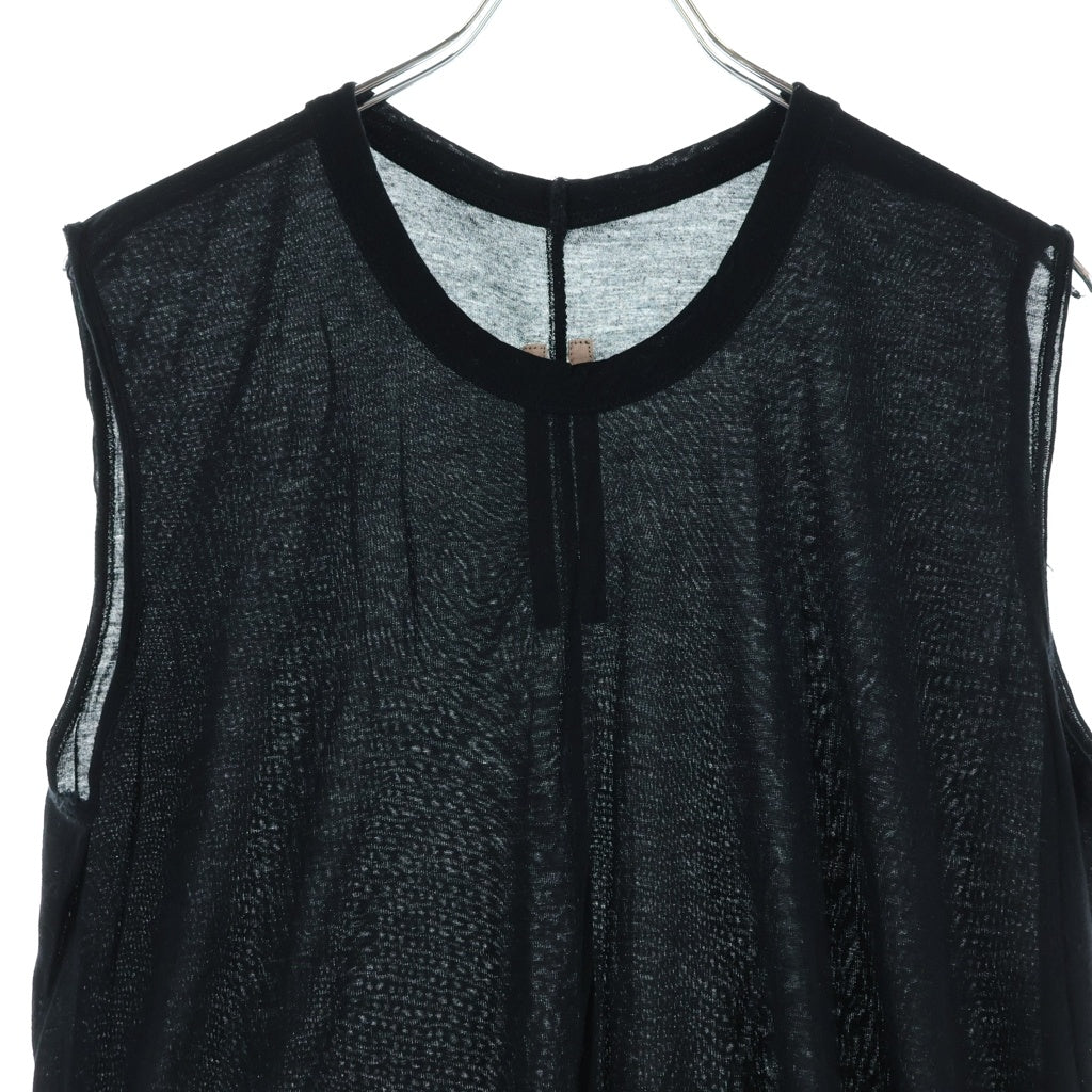 Rick Owens(リックオウエンス) 24SS Basic Knit Tank Top ベーシックニットタンクトップ ブラック RU01D3151-JS