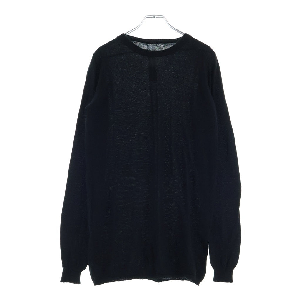 Rick Owens(リックオウエンス) 24SS Biker Crew Knit Sweater バイカー クルーニット セーター ブラック RU01D3622-WS