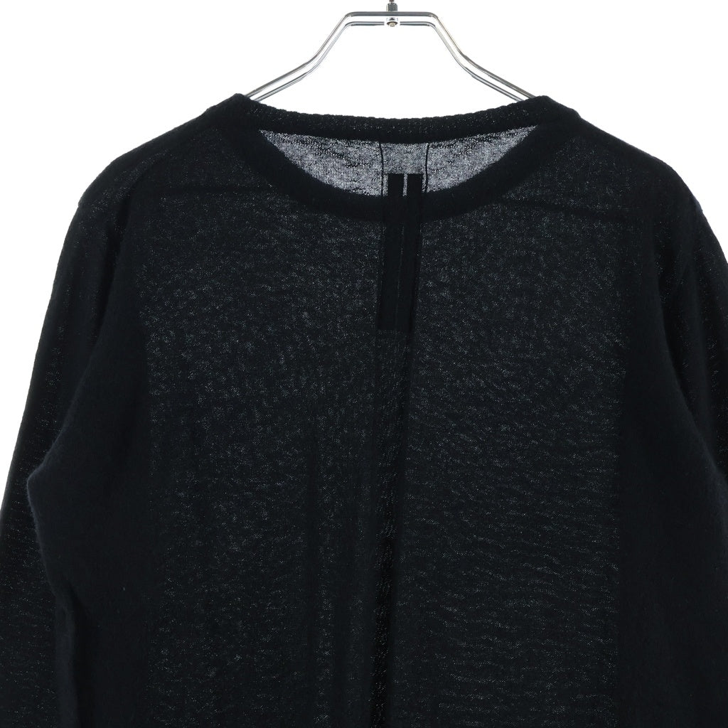 Rick Owens(リックオウエンス) 24SS Biker Crew Knit Sweater バイカー クルーニット セーター ブラック RU01D3622-WS