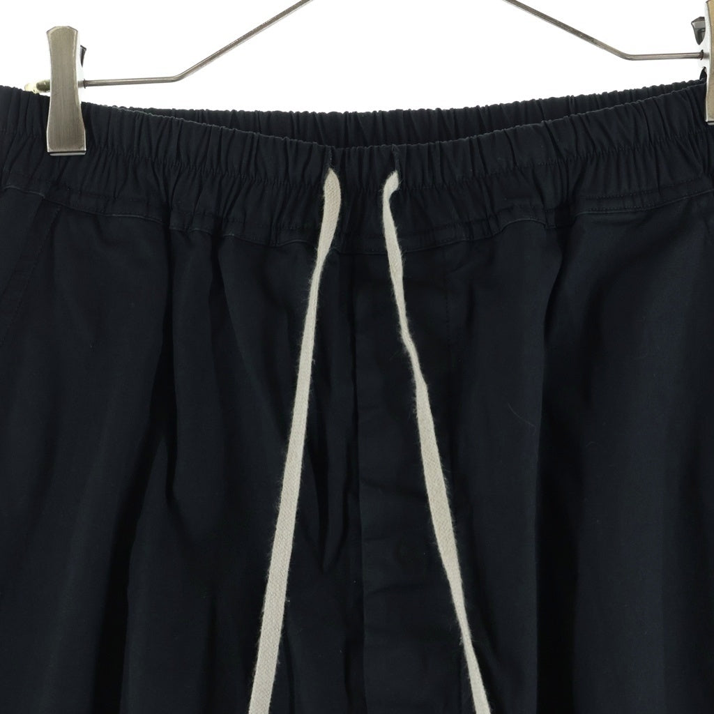 Rick Owens(リックオウエンス) 25SS DRAWSTRING CROPPED PANTS クロップド サルエルパンツ ブラック RU01E5381-TE