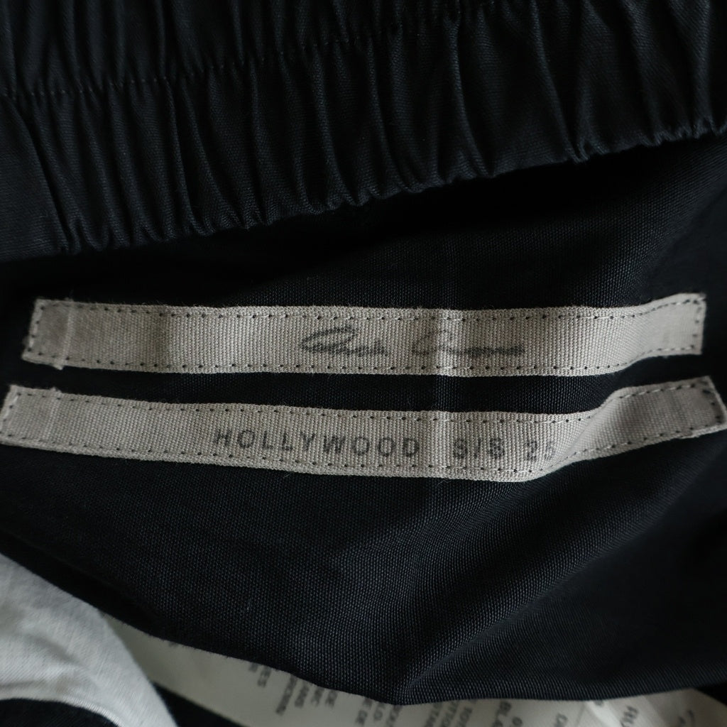 Rick Owens(リックオウエンス) 25SS DRAWSTRING CROPPED PANTS クロップド サルエルパンツ ブラック RU01E5381-TE