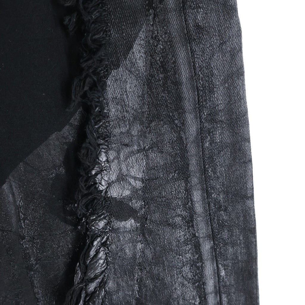 Rick Owens(リックオウエンス) JORIS TROUSER ドッキングフレアデニムパンツ ブラック RR02E1308-BMCCL