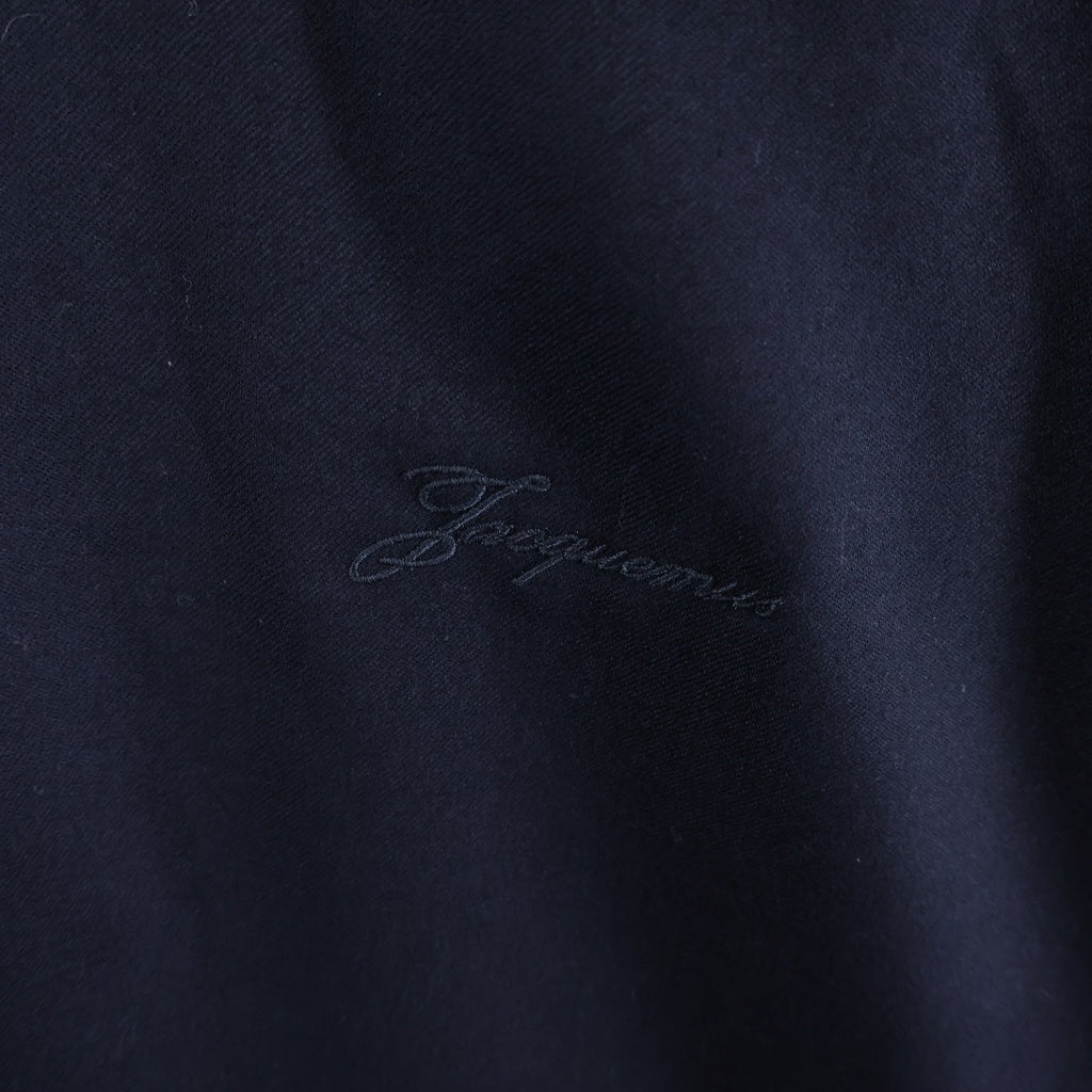 JACQUEMUS(ジャックムス) 25AW La Chemis Cuadro Shirt アシンメトリー長袖シャツ ネイビー SHM00537AW00631380