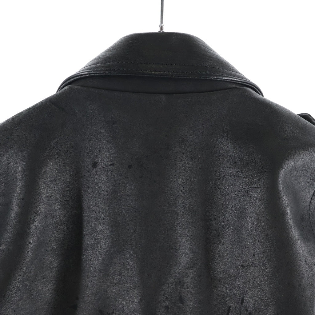 NO BRAND(ノーブランド) 26AW FRACTION フラクション ダブルライダースジャケット レザージャケット ブラック FM26SS102HRO
