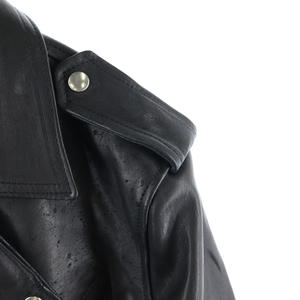 NO BRAND(ノーブランド) 26AW FRACTION フラクション ダブルライダースジャケット レザージャケット ブラック FM26SS102HRO