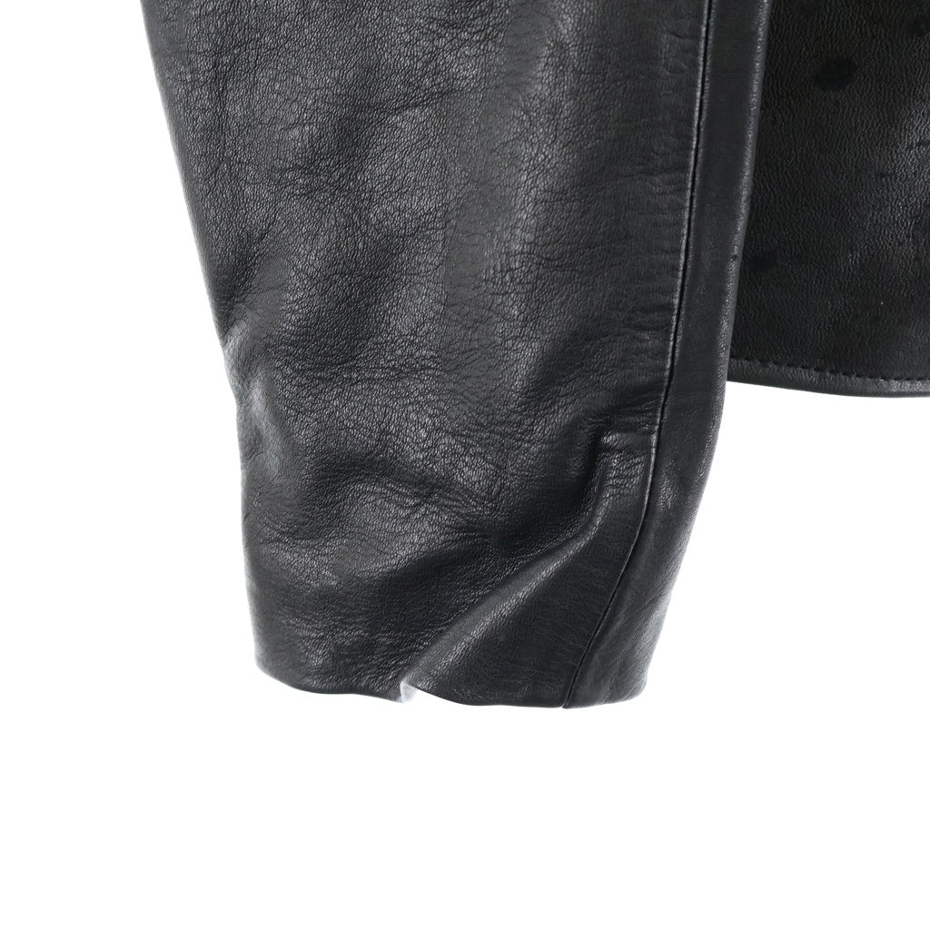 NO BRAND(ノーブランド) 26AW FRACTION フラクション ダブルライダースジャケット レザージャケット ブラック FM26SS102HRO