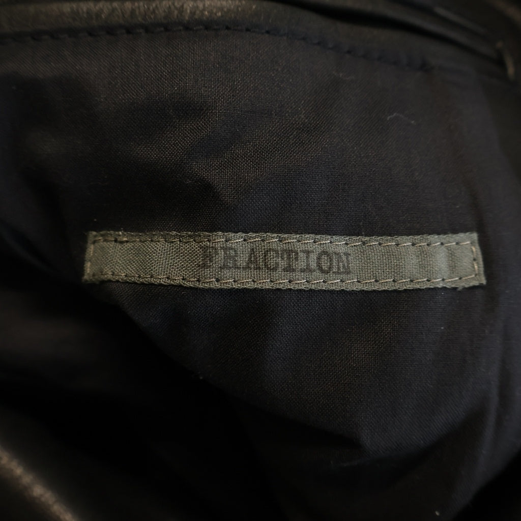 NO BRAND(ノーブランド) 26AW FRACTION フラクション ダブルライダースジャケット レザージャケット ブラック FM26SS102HRO