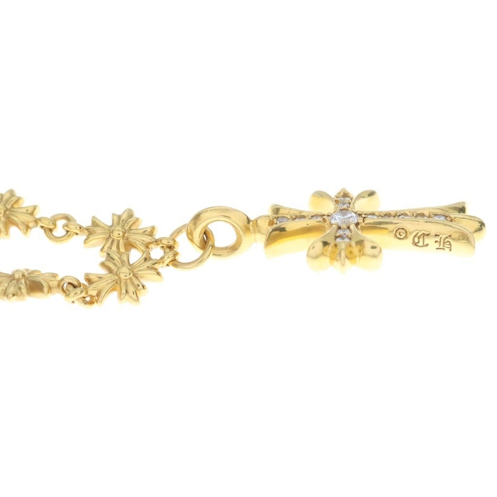 CHROME HEARTS(クロムハーツ) 22K TNY E18CRS F P/DIA/タイニーEファットクロス パヴェダイヤ ネックレス ゴールド