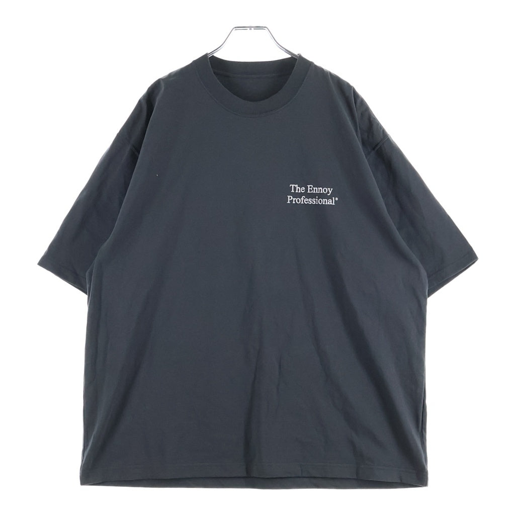 The Ennoy Professional(エンノイプロフェッショナル) フロントロゴ刺繍 クルーネック半袖Tシャツ カットソー グレー SS25BRENCT05NTL
