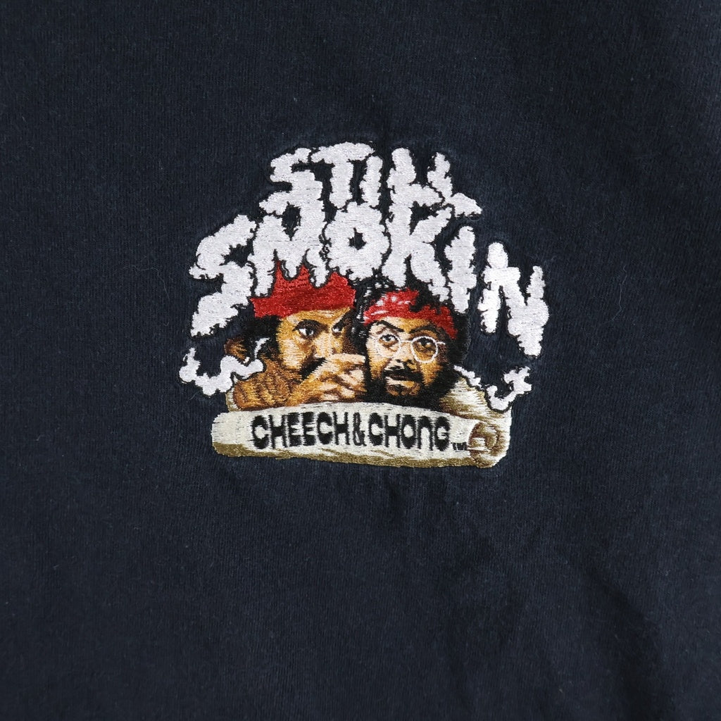 WACKO MARIA(ワコマリア) ×STILL SMOKIN ロゴ刺繍 クルーネック半袖Tシャツ カットソー ブラック