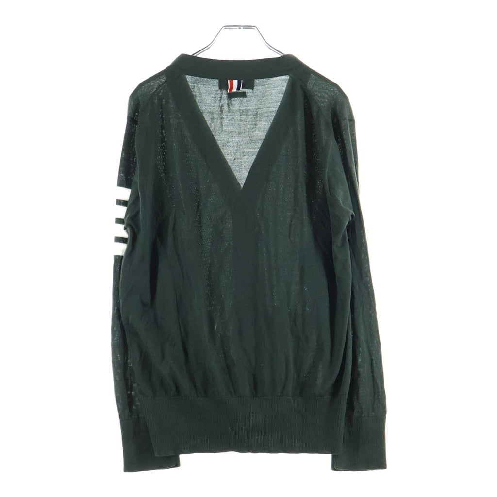THOM BROWNE(トムブラウン) V NECK CARDIGAN ブイネック カーディガン カーキ MKCRS01A MKC002A-Y1014320