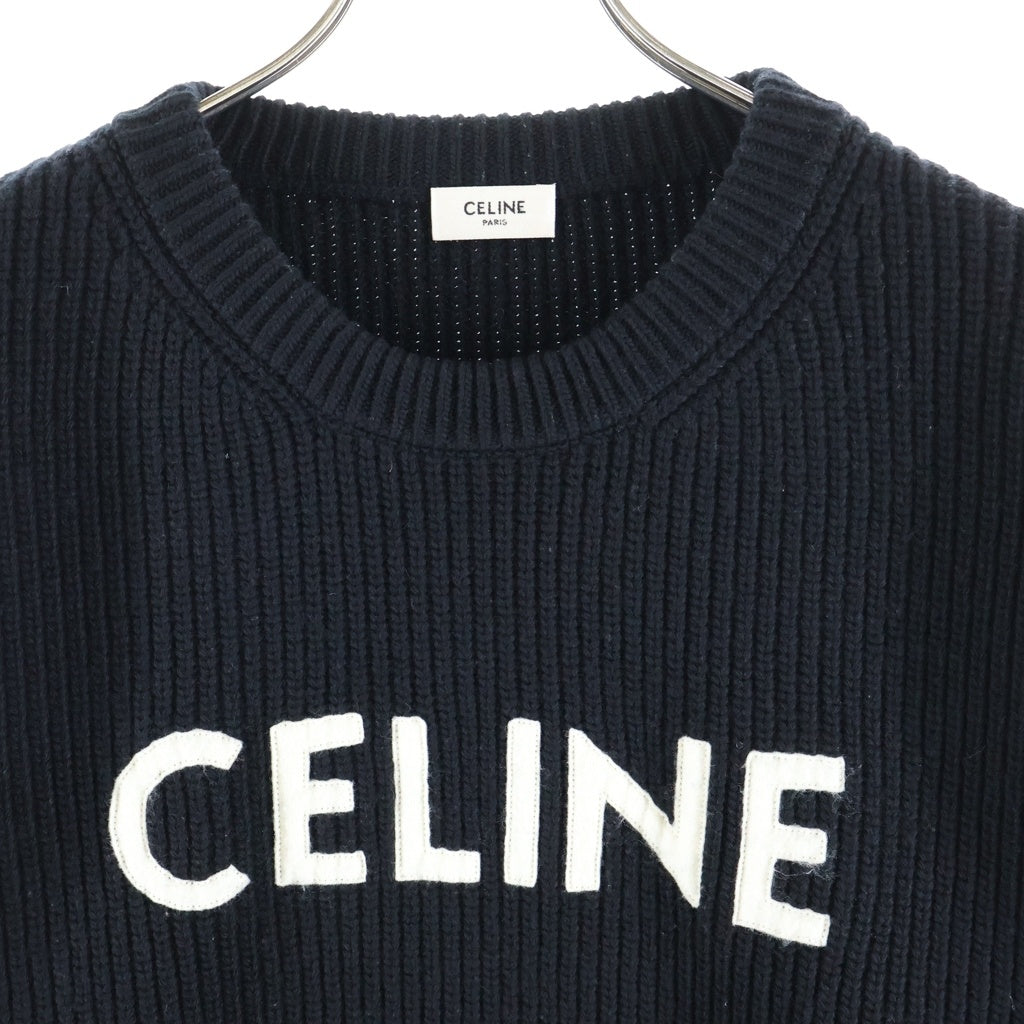CELINE(セリーヌ) ロゴエンブロイダリー オーバーサイズニット セーター ブラック 2A19R423P