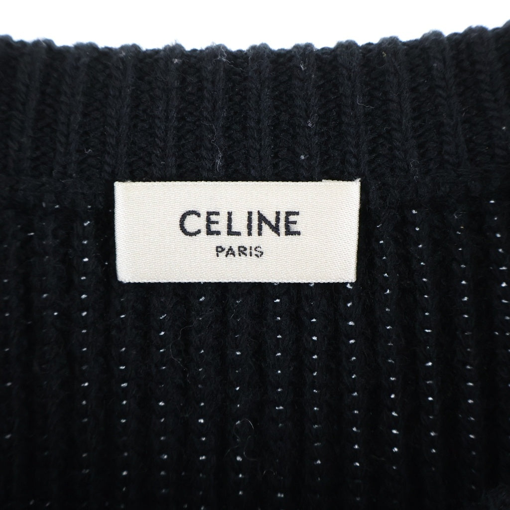 CELINE(セリーヌ) ロゴエンブロイダリー オーバーサイズニット セーター ブラック 2A19R423P