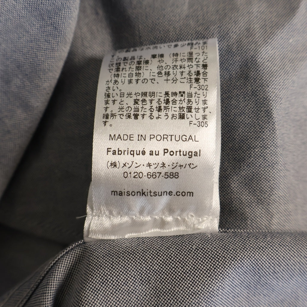 MAISON KITSUNE(メゾンキツネ) CONTOUR FOX HEAD SKATE SHIR 長袖シャツ グレー MM00405WC5012