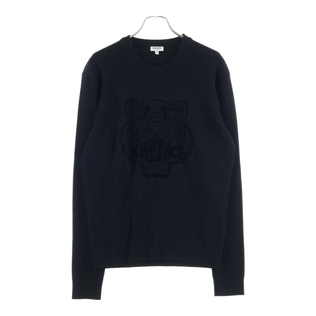 KENZO(ケンゾー) TIGER LOGO KNIT SWEATER タイガーロゴ ニットセーター ブラック F765PU2503XB