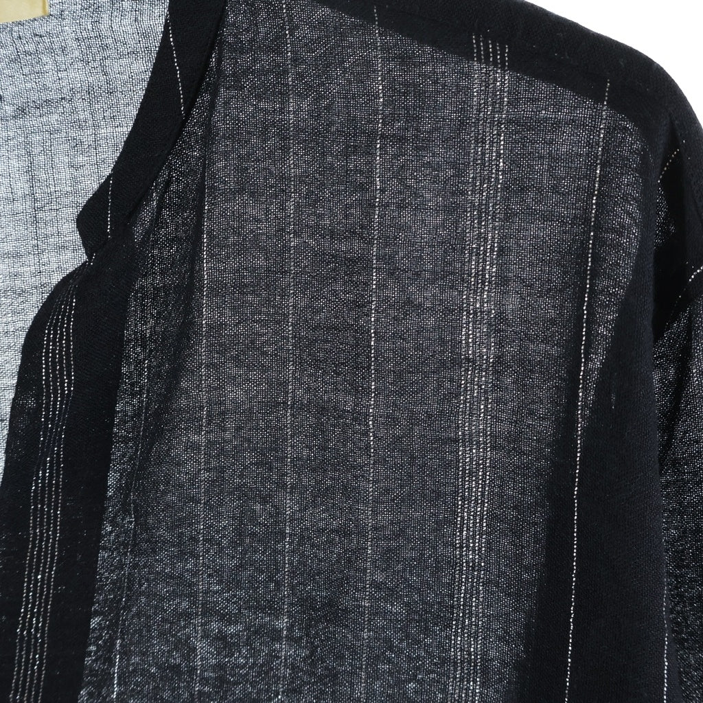 SAINT LAURENT PARIS(サンローランパリ) 18SS ラメストライプ ウール長袖シャツ ブラック 496202