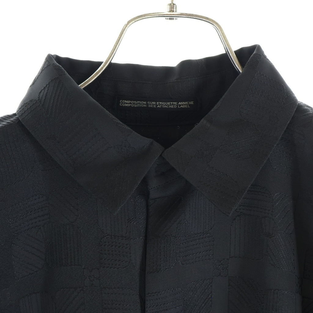B Yohji Yamamoto(ビー ヨウジヤマモト) 総柄 長袖シャツ ブラック NE-B13-44O
