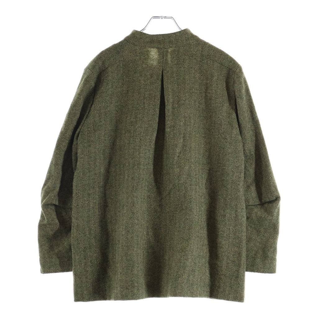 MARNI(マルニ) ノーカラーウールジャケット マルチボタン レディース カーキ
