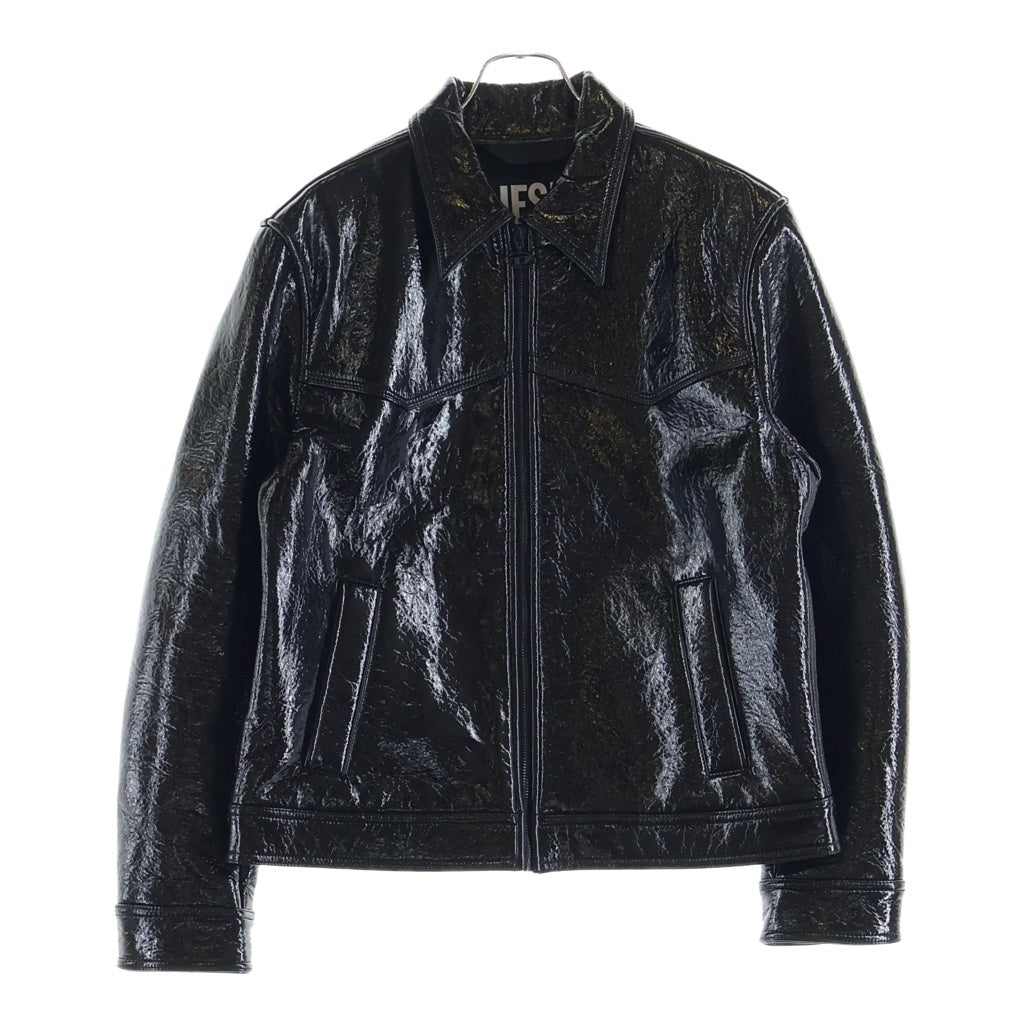 DIESEL(ディーゼル) 22AW J-LOU ジップアップエナメルジャケット ブラック A03671