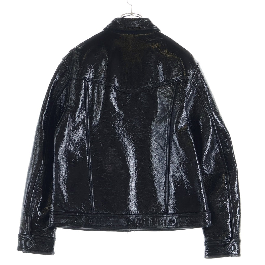 DIESEL(ディーゼル) 22AW J-LOU ジップアップエナメルジャケット ブラック A03671
