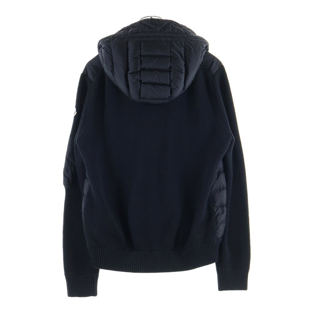 MONCLER(モンクレール) CARDIGAN TRICOT カーディガントリコット ニット切り替え ジップアップダウンジャケット ブラック I20919BB50800