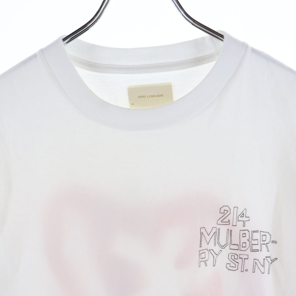 aimer le mieux(エメルミュー) マルベリーバックグラフィックプリントTシャツ ホワイト