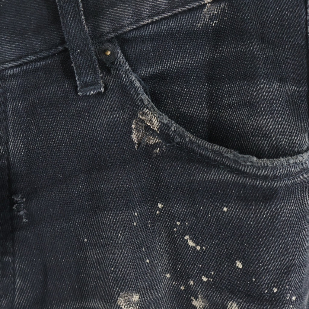 DSQUARED2(ディースクエアード) GLAM HEAD JEAN グラムヘッド ペイント加工 スキニーデニムパンツ ブラック S71LB0280