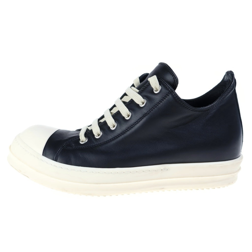 Rick Owens(リックオウエンス) LOW SNEAKS スニークス シャークソール レザーローカットスニーカー ブラック 77444