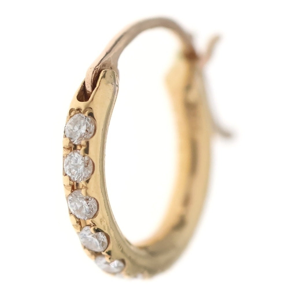 CHROME HEARTS(クロムハーツ) 22K HOOP TFL TINY P/D タイニーフープ PAVEダイヤ ピアス ゴールド