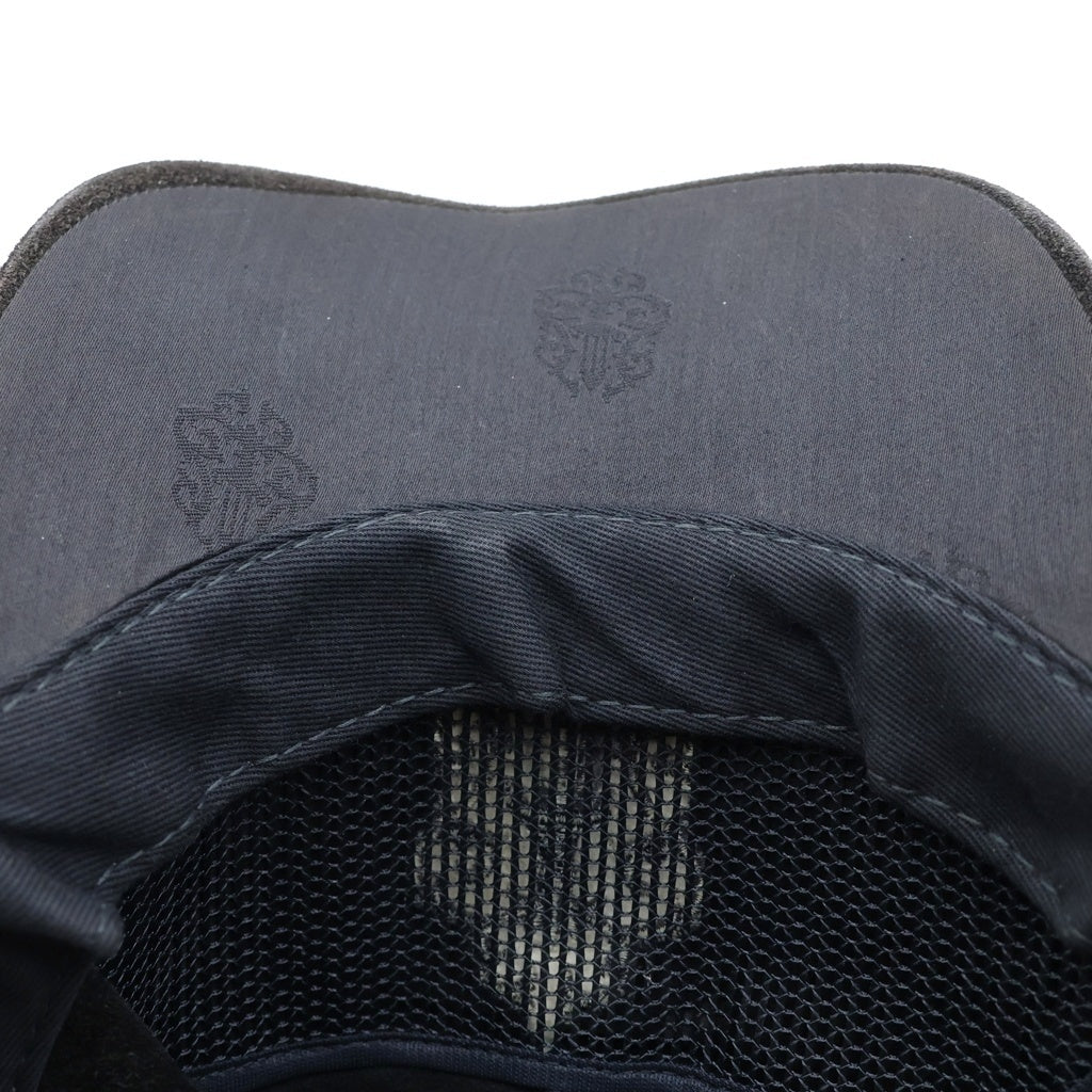 CHROME HEARTS(クロムハーツ) OLD ヴァインダガー刺繍 スエード ガンスリンガー クロスボール キャップ 帽子 ブラック