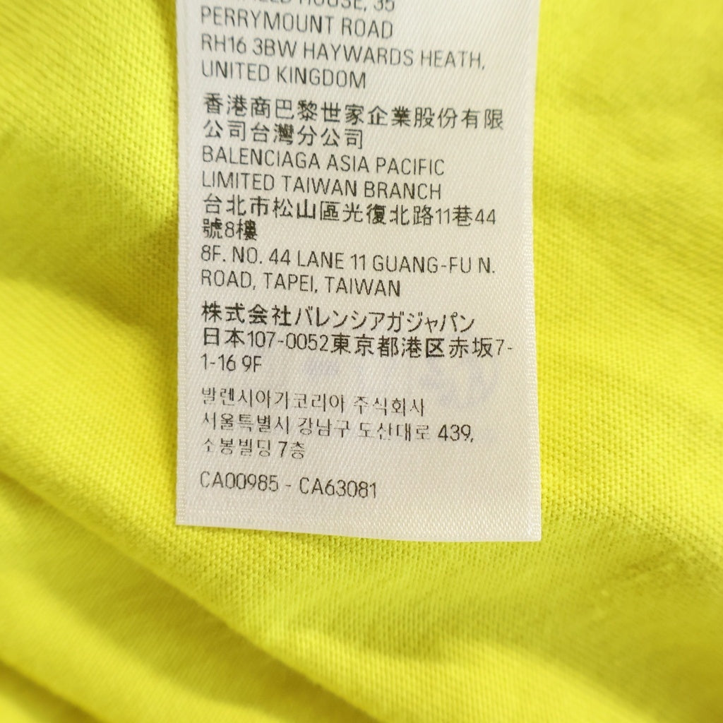 BALENCIAGA(バレンシアガ) 24SS DARKWAVE TEE ダークウェーブ フロントプリント クルーネック半袖カットソーTシャツ イエロー 739028 TPVN5
