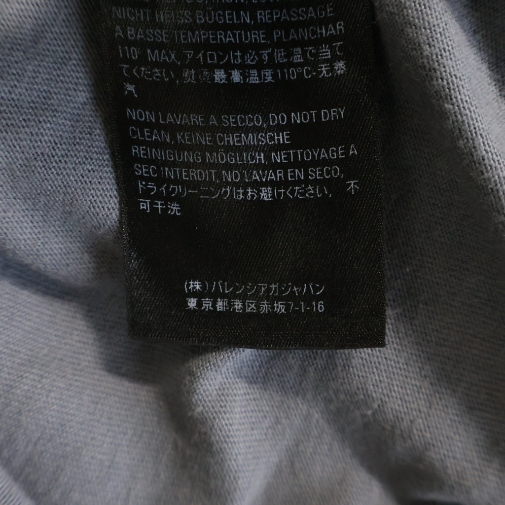 BALENCIAGA(バレンシアガ) 20SS REAL BALENCIAGA TEE リアルバレンシアガ フロントプリント クルーネック半袖カットソーTシャツ グレー 620969 TIV47