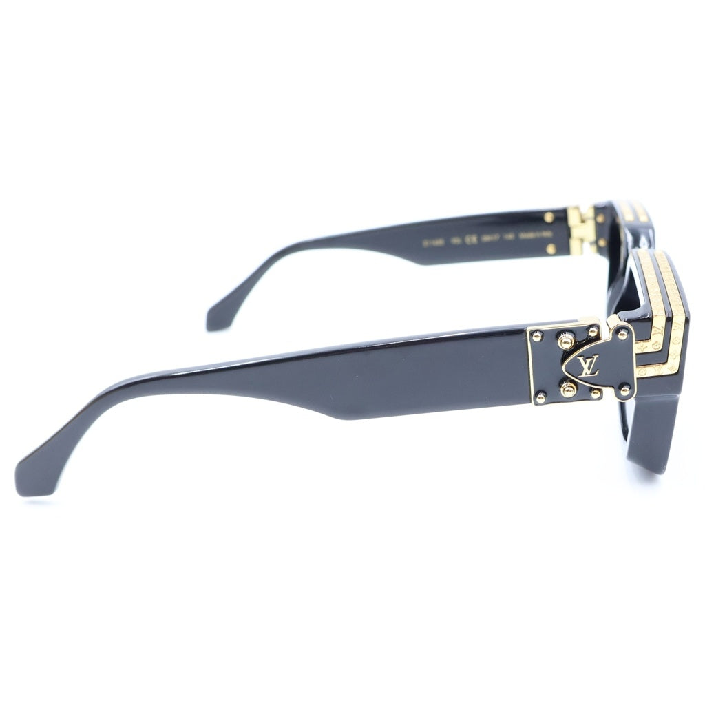 LOUIS VUITTON(ルイヴィトン) 1.1ミリオネア LVロゴフレーム スクウェアサングラス メガネ アイウェア ブラック Z1165E