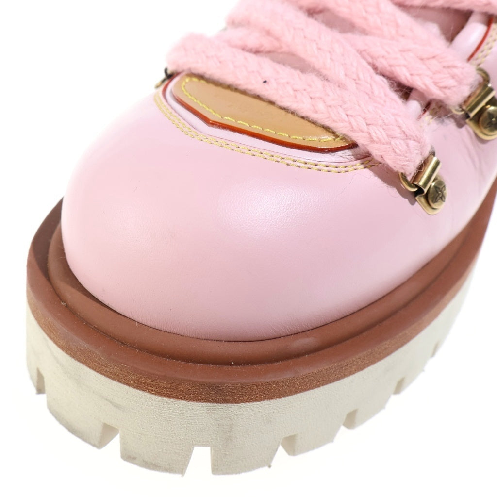 LOUIS VUITTON(ルイヴィトン) LV リミックスダービー チャンキーソール レザーローカットブーツ ピンク 1AIJAO BM0255