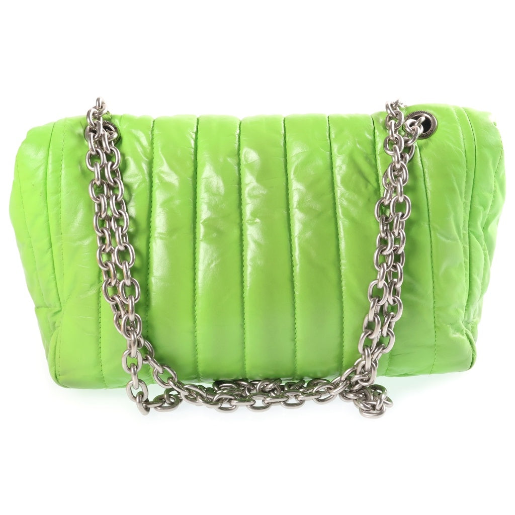BALENCIAGA(バレンシアガ) MONACO モナコ BBロゴ レザーチェーンショルダーバック グリーン 765966 2AA1I 3824 30109 レディース