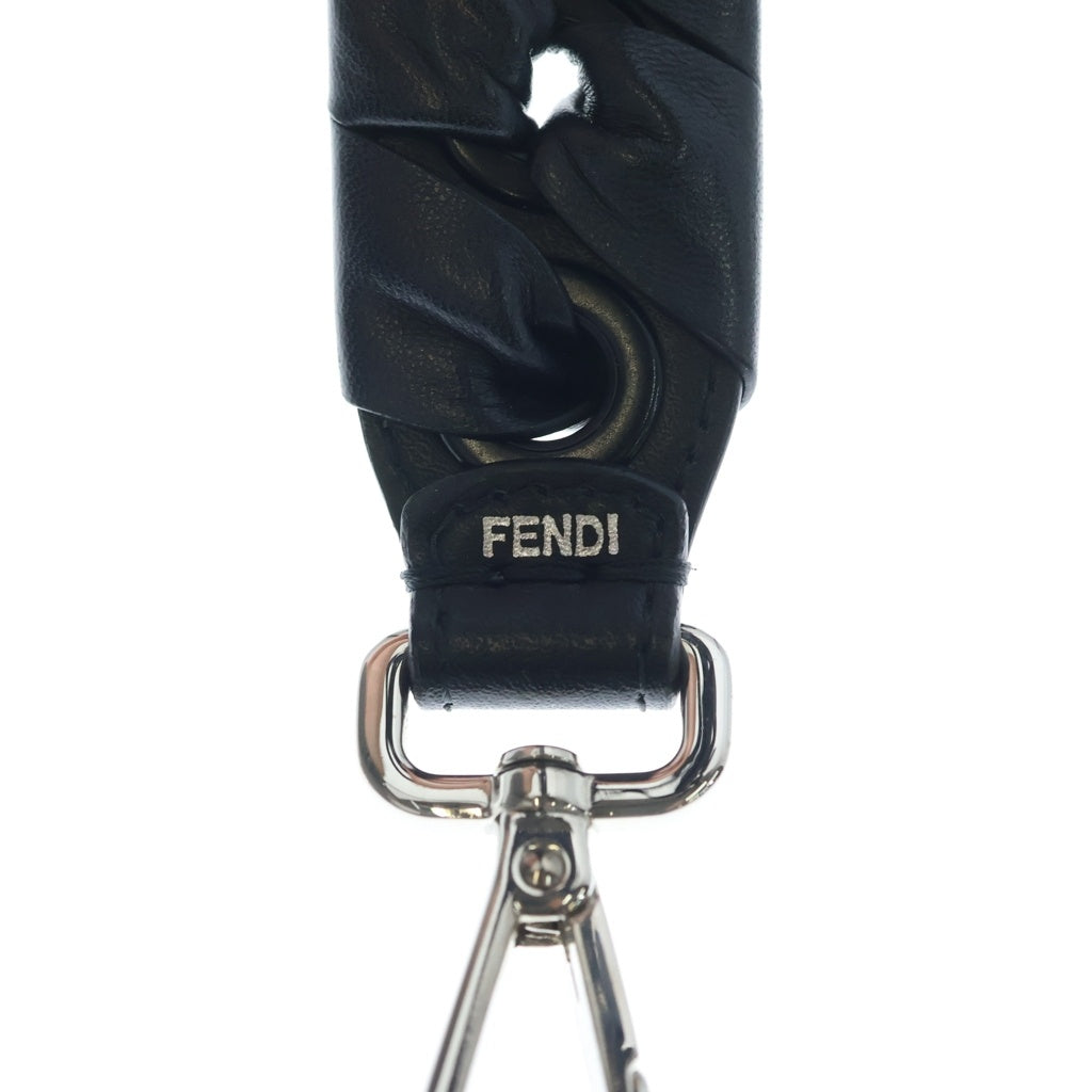 FENDI(フェンディ) ストラップユー バイザウェイ リボン付き レザーストラップ ブラック レディース