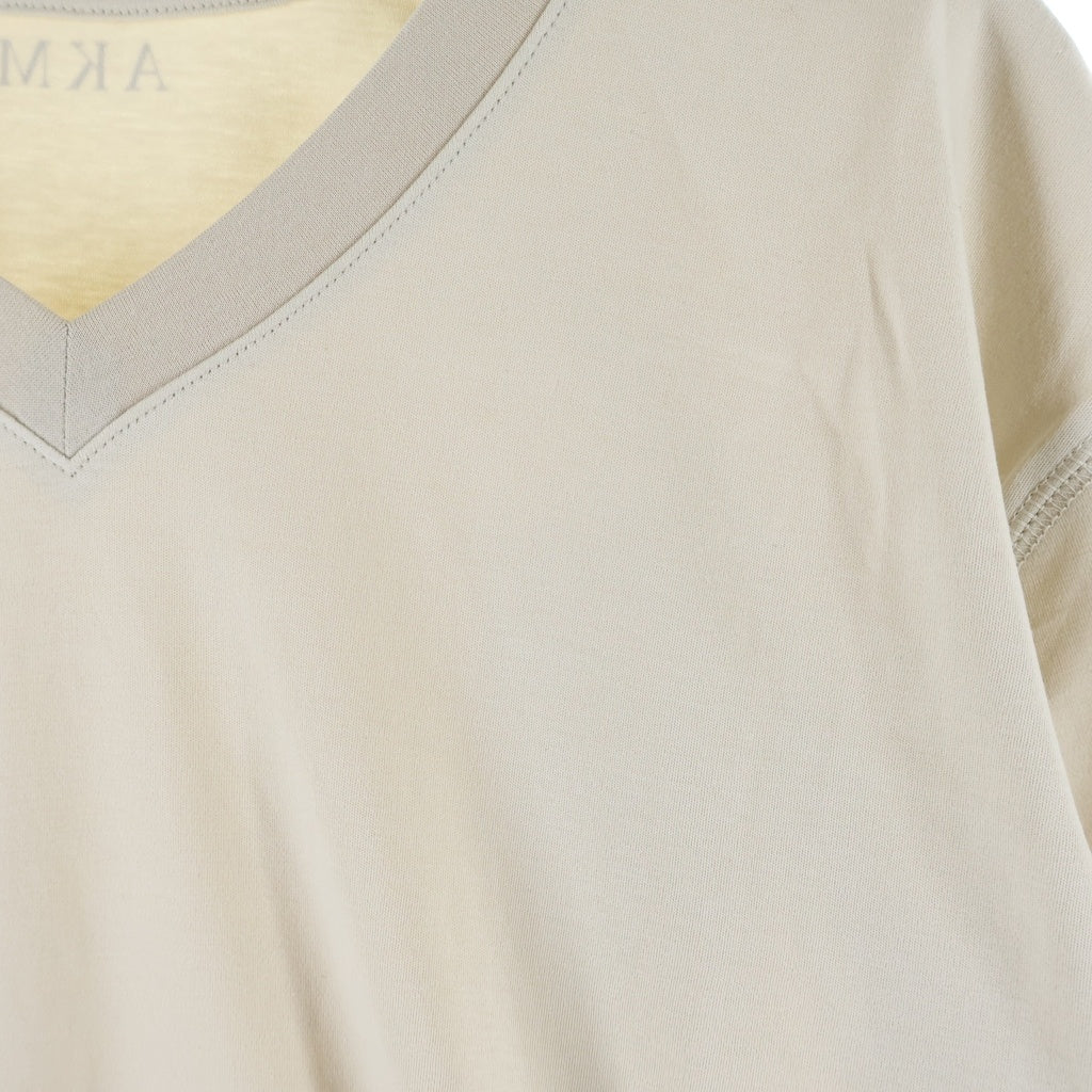 AKM(エーケーエム) SUVIN PLATINUM SMOOTH S/S V-NECK Vネック半袖Tシャツ カットソー ホワイト T306