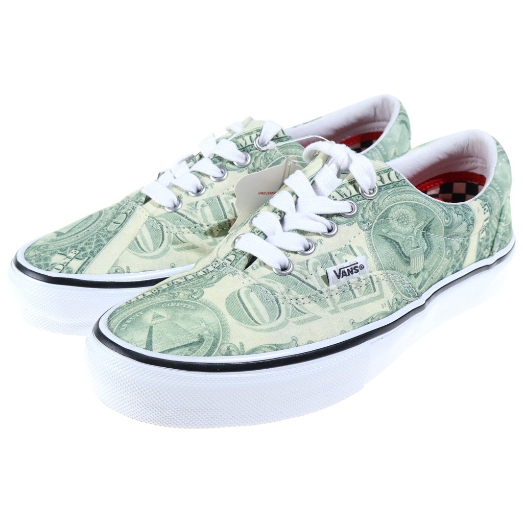 VANS(ヴァンズ) ×Supreme 23SS SKATE ERA Dollar Bill Green スケート エラ ドル ビル スニーカー ローカットシューズ グリーン 721454 レディース