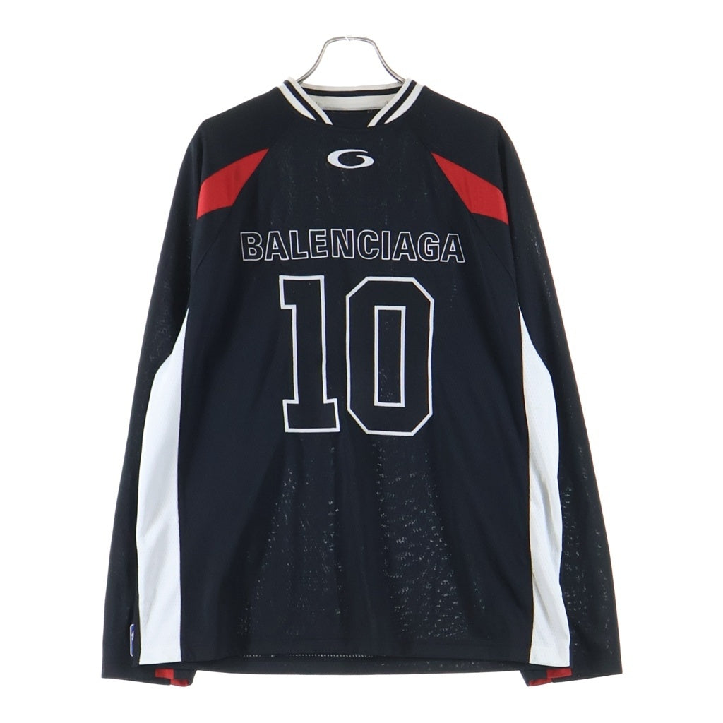 BALENCIAGA(バレンシアガ) 26SS NBA COLLABORATION オーバーサイズ ロングスリーブ長袖Tシャツ ブラック 864877 TTVW11060