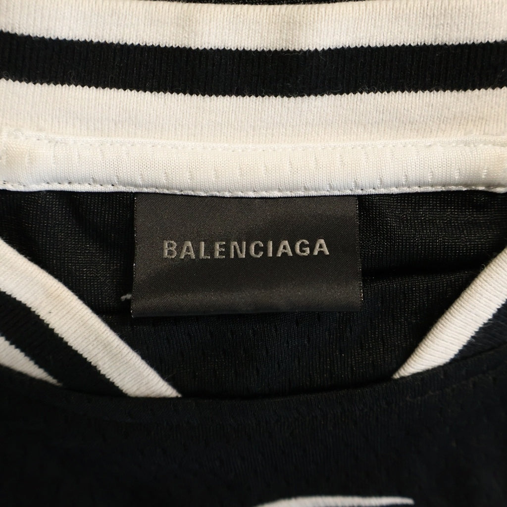 BALENCIAGA(バレンシアガ) 26SS NBA COLLABORATION オーバーサイズ ロングスリーブ長袖Tシャツ ブラック 864877 TTVW11060