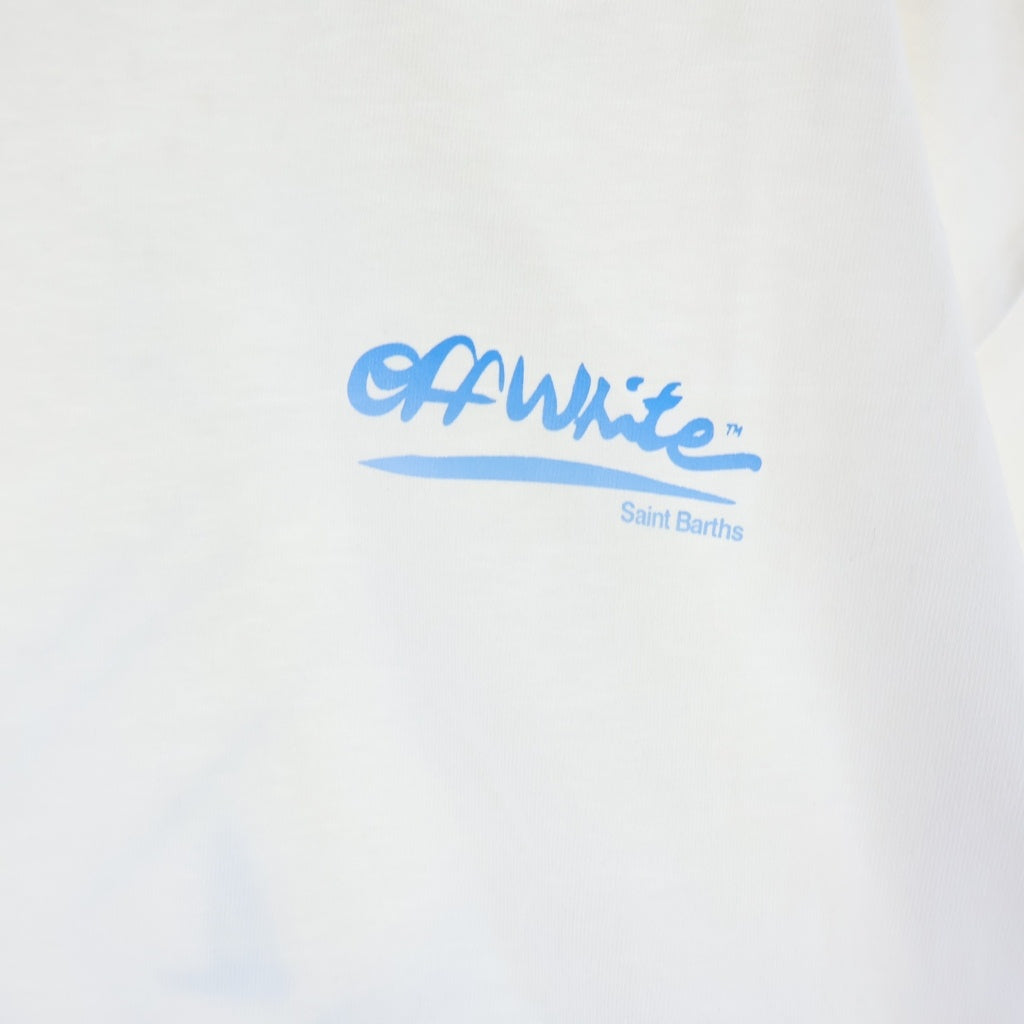 OFF-WHITE(オフホワイト) グラフィックプリント コットン半袖Tシャツ カットソー ホワイト OMAA038E20JER066
