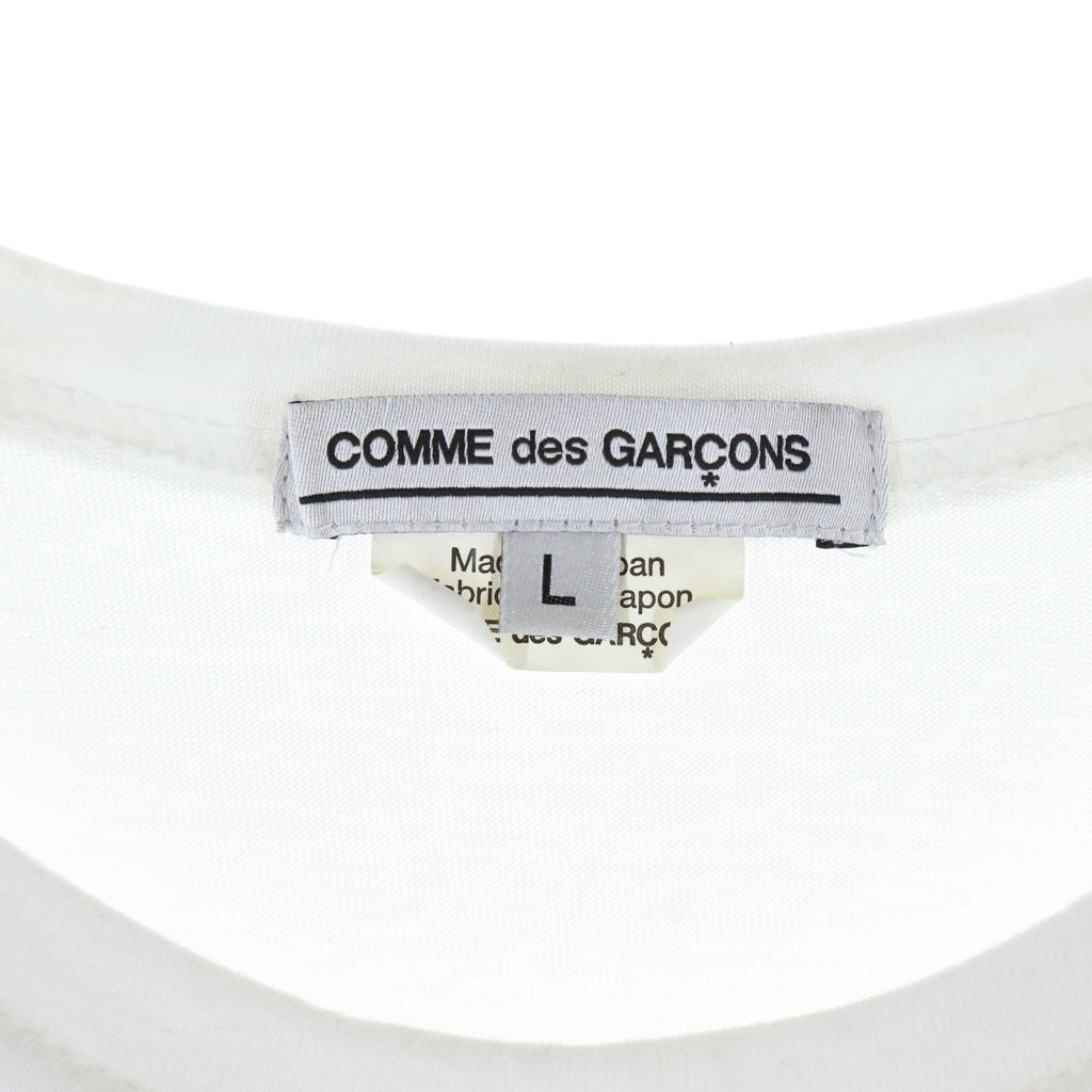 COMME des GARCONS(コムデギャルソン) グラフィックプリント コットン半袖Tシャツ カットソー ホワイト OZ-T311