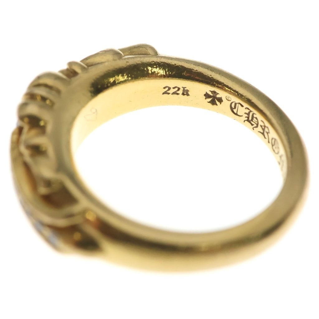 CHROME HEARTS(クロムハーツ) 22K BABYCLSC P/DIA ベイビークラシック フローラルクロスリング PAVEダイヤ ゴールド BCA055 レディース