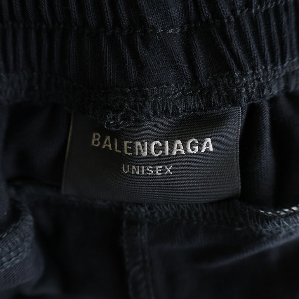 BALENCIAGA(バレンシアガ) 24SS SOCCER BAGGY サッカースウェットショーツ ブラック 777709 TPVW2
