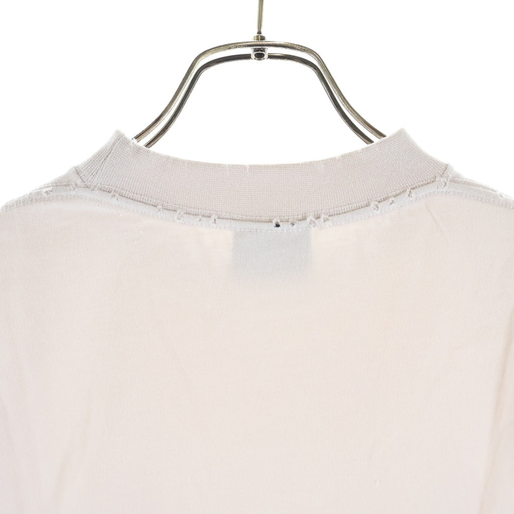 BALENCIAGA(バレンシアガ) 24SS STENCIL TYPE T-SHIRT ステンシルタイプ フロントロゴプリント クルーネック半袖カットソーTシャツ ホワイト 764235 TQVA3